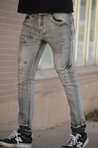 Men's Stretch SKINNY Denim DS-009 ICE GREY