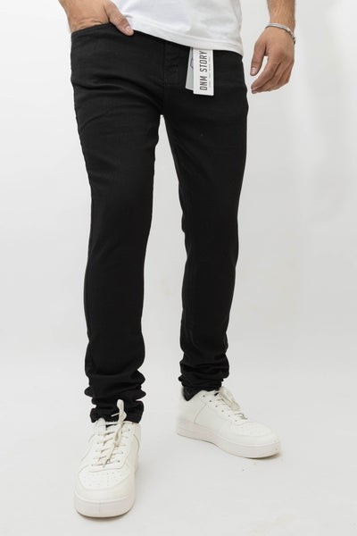 Men's Stretch SKINNY Denim DS-015 JET BLACK