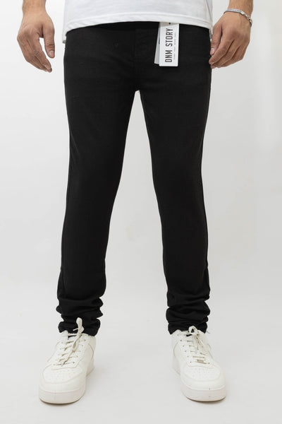 Men's Stretch SKINNY Denim DS-015 JET BLACK