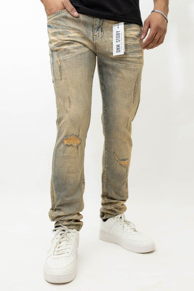 Men's Stretch SKINNY Denim DS-013 ICE VINTAGE