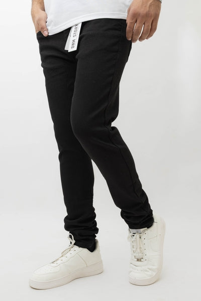 Men's Stretch SKINNY Denim DS-015 JET BLACK